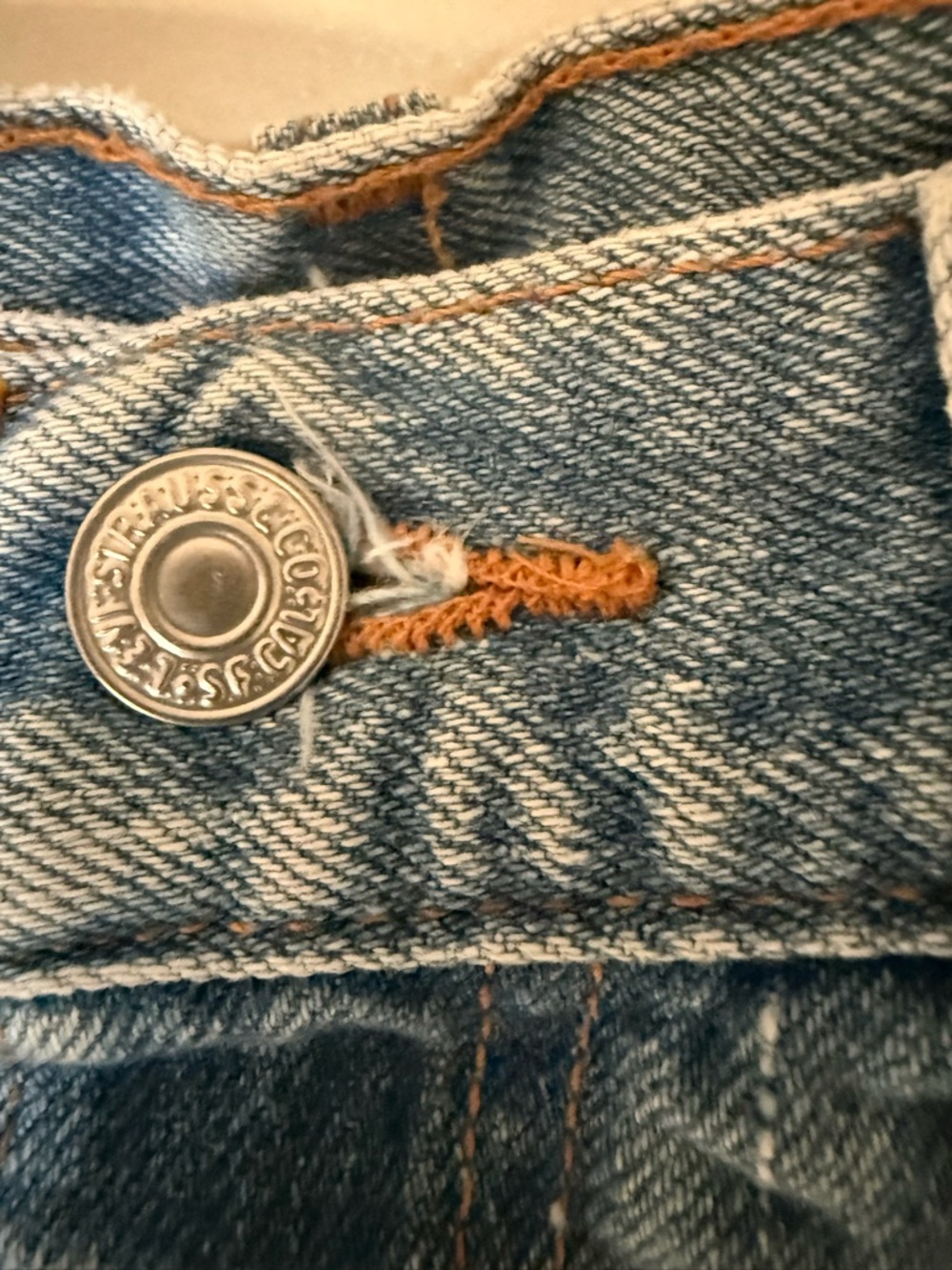 Levi's Light Blue Denim Shorts - Picture 2 of 4